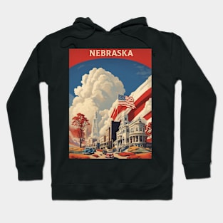 Nebraska United States of America Tourism Vintage Poster Hoodie